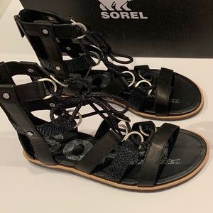 SOREL ~ Ella Lace Up Sandal Black